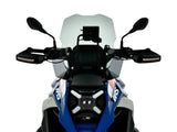 Transparent or smoked WRS Caponord windscreen for BMW R1300GS motorcycle, showing clear and tinted wind protection in profile.