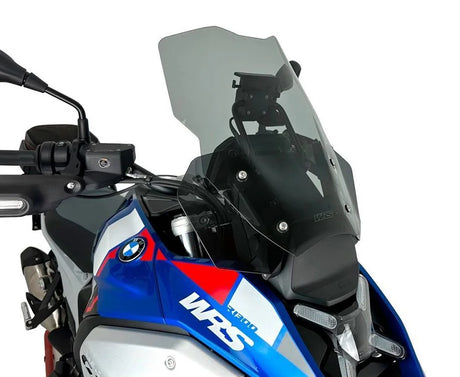 WRS Caponord windscherm for BMW R1300GS, transparent or smoked motorcycle windshield with clear visibility and sleek design
