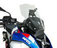 WRS Caponord windscherm for BMW R1300GS, available in transparent or smoked, providing wind protection and enhanced riding comfort.