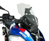 WRS Caponord windscherm for BMW R1300GS, available in transparent or smoked, providing wind protection and enhanced riding comfort.