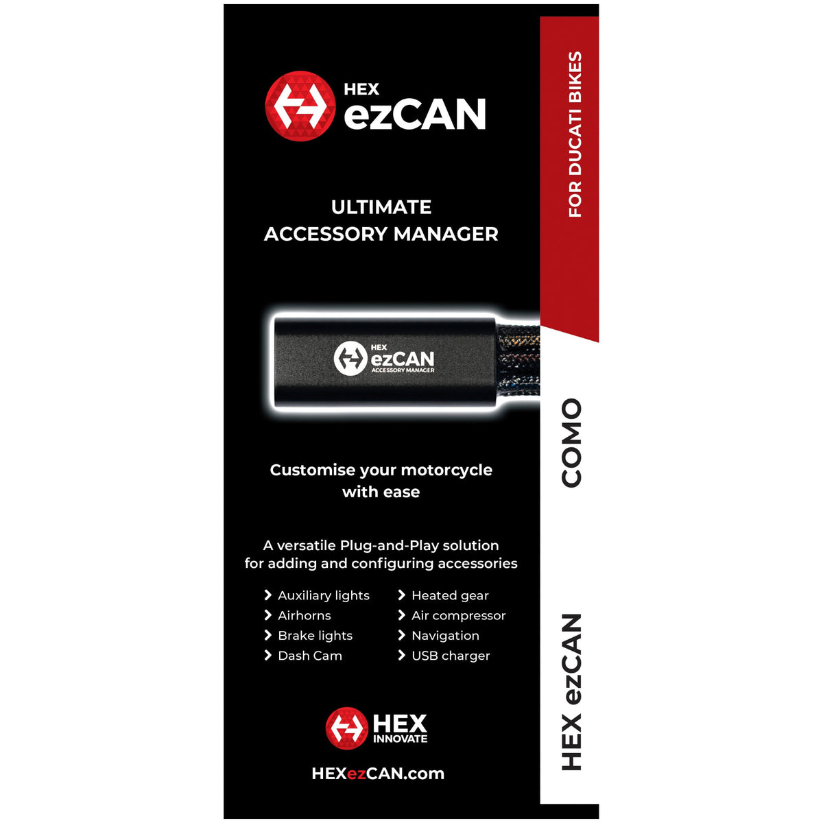 HEX ezCAN Como voor Ducati DesertX / Multistrada V2/V4
