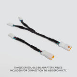 Weiser WeiserCAN B6 Y-splitter adapter cable with bracket addon, used for connecting multiple devices in a cable management system.