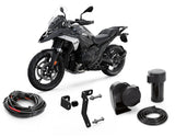 Denali SoundBomb Split bundle for BMW R1300GS motorcycle, includes horn and wiring components, without CANsmart system.
