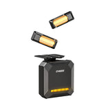 Chigee SR-1 radar system with blind spot detection indicators showing the device installed on a vehicle for safety.