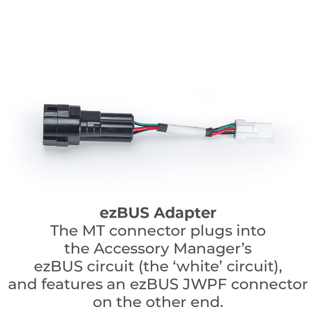 Hex Innovate HEX ezSWITCH remote control with multiple buttons and LED indicators, shown with its contents and user instructions.