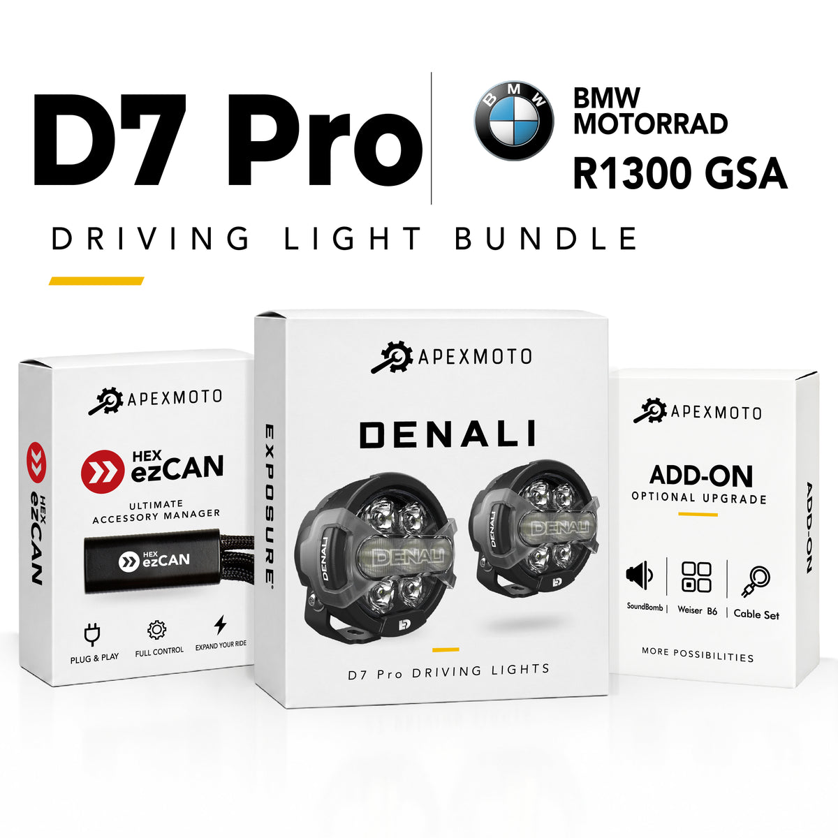 Denali D7 Pro Bundel - R1300 GS Adventure