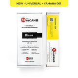 HEX ezCAN PURE by Hex Innovate, a compact electronic control module for Yamaha motorcycles, shown in the product image.