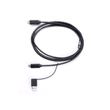 HEX ezCAN PURE ezCAN device with USB cable from Hex Innovate, showing connection ports and product in black and white.