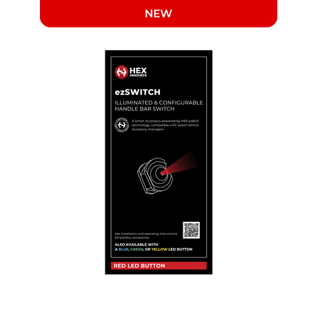 Red HEX ezSWITCH remote control by Hex Innovate, compact wireless device for easy remote operation