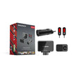 Innovv RC6 BikeGuard dashcam mounted on a motorcycle handlebar, capturing road footage with wide-angle lens and sleek design.