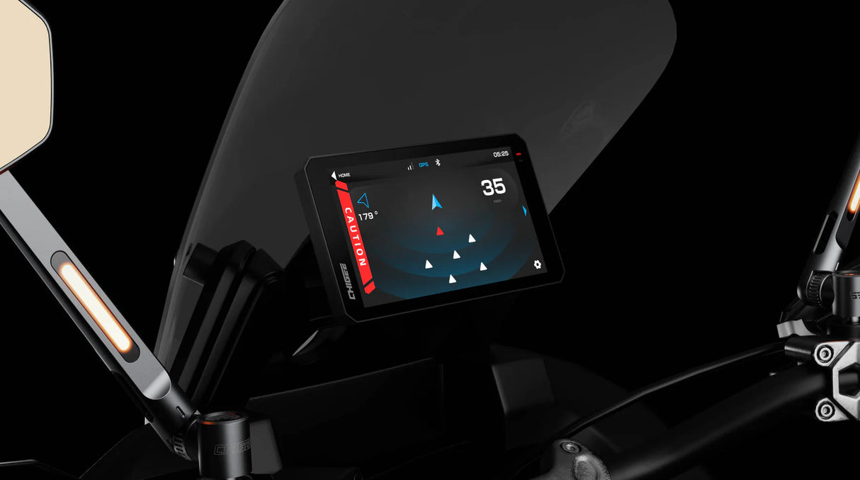 Chigee SR-1 Radar System with dead-angle detection feature, mounted on a vehicle for enhanced safety and obstacle monitoring.