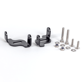Hex Innovate BMW Type 1 mounting bracket for BMW R 1300 GS, shown attached to the motorcycle frame in a close-up view.