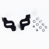 Hex Innovate BMW Type 1 mounting bracket for BMW R 1300 GS motorcycle, shown attached to the bike's lighting system.