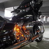 Denali CANsmart Controller op Harley-Davidson met accentverlichting