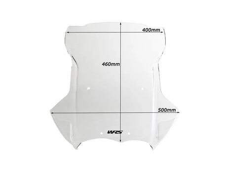 WRS touring windscreen for BMW R 1200 GS and GSA 2004-2014 motorcycle, providing wind protection and aerodynamic design.