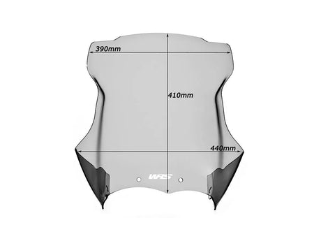 WRS Intermedio windscherm for BMW R 1200 GS and GSA 04-14, motorcycle wind deflector in black with mounting hardware