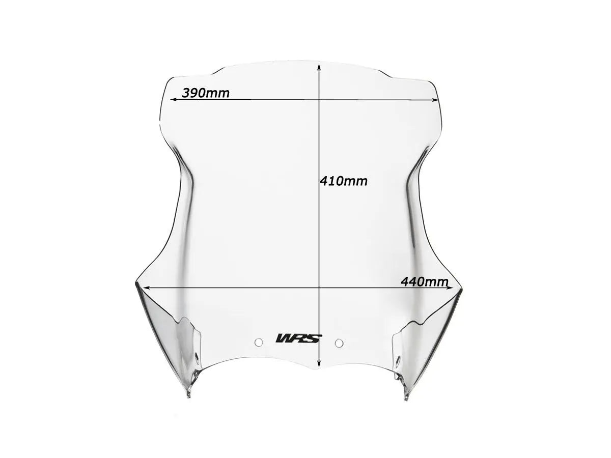 WRS Intermedio windscherm for BMW R 1200 GS and GSA 2004-2014, motorcycle windscreen with clear, aerodynamic design