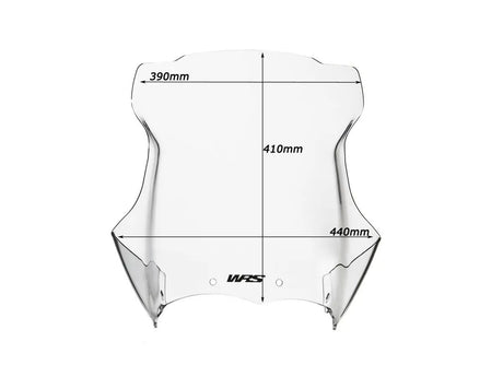 WRS Intermedio windscherm for BMW R 1200 GS and GSA 2004-2014, motorcycle windscreen with clear, aerodynamic design