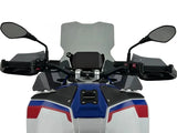 WRS Caponord Plus windscherm with radar for BMW R1300GS Adventure motorcycle, featuring clear protective screen and mounting hardware.