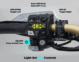 Denali CANsmart Gen 2 electronic control unit for Honda Africa Twin 1100 motorcycle, black device with wiring.