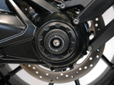 EvoTech TFT protection for BMW R1300GS front fork and cardan, durable motorcycle protection part, shown in black with mounting details.