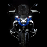 WeiserWeiserCAN EXT-CAN LED multifunctional turn signal light for Extreme Evo Special 1300GS motorcycle, front view.