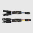 BMW OEM WeiserCAN splitter wiring harness for turn signal indicators, shown with detailed cable connections and connectors.