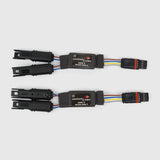 BMW OEM WeiserCAN splitter wiring harness for turn signal indicators, shown with detailed cable connections and connectors.