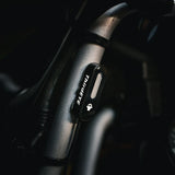 Innovv ThirdEYE BSD system mirror version showing a motorcycle side mirror with integrated blind spot detection sensors.