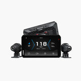 ApexMoto Chigee AIO-5 EVO motorcycle smart riding system installed on a motorcycle with digital display and control buttons