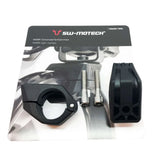 SW-Motech crashbar light mount kit for 22-28mm handlebars, durable bevestigingsmaterialen for motorcycle lighting installation.