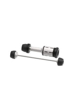 EvoTech TFT fork and driveshaft protection for BMW R1300GS motorcycle, durable black plastic guard.