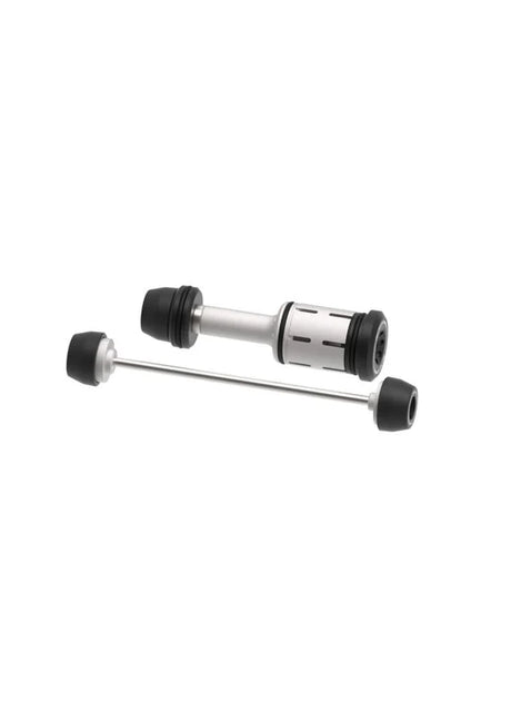 EvoTech TFT fork and driveshaft protection for BMW R1300GS motorcycle, durable black plastic guard.