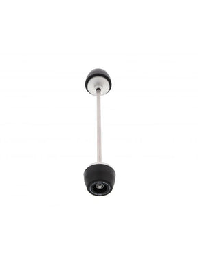 EvoTech TFT fork and driveshaft protector for BMW R1300GS motorcycle, made of durable black material.