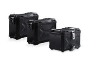 SW-Motech Trax Adventure luggage set for BMW R1300GS motorcycle, featuring durable hard cases and secure mounting system.