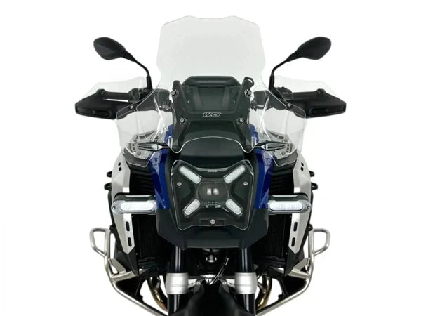 WRS Caponord Plus windscherm with radar for BMW R1300GS Adventure motorcycle, offering wind protection and radar integration.
