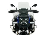 WRS Caponord Plus windscherm with radar for BMW R1300GS Adventure motorcycle, offering wind protection and radar integration.