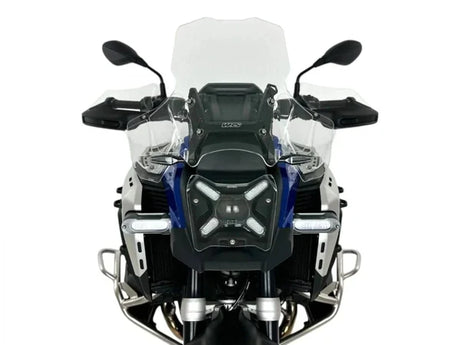 WRS Caponord Plus windscherm with radar for BMW R1300GS Adventure motorcycle, offering wind protection and radar integration.