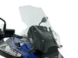 WRS Caponord Plus windscherm with radar for BMW R1300GS Adventure motorcycle, showing clear aerodynamic shield with radar integration