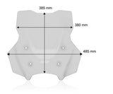 WRS Touring Plus windscherm with radar for BMW R1300GS Adventure motorcycle, providing wind protection and aerodynamic enhancement.