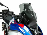 WRS standaard windscherm in dark smoked tint for Radar R1300 GS and Adventure motorcycles, providing wind protection.