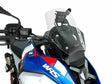 WRS standard windscherm in dark smoked tint for Radar R1300 GS and Adventure motorcycles, providing wind protection.